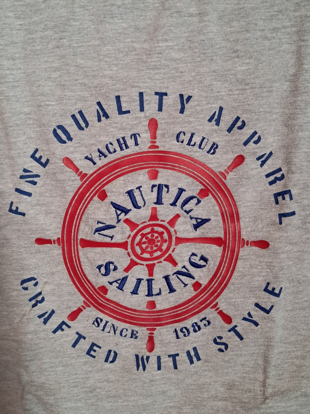 Nautica Men's Gray Graphic Sailing T-Shirt